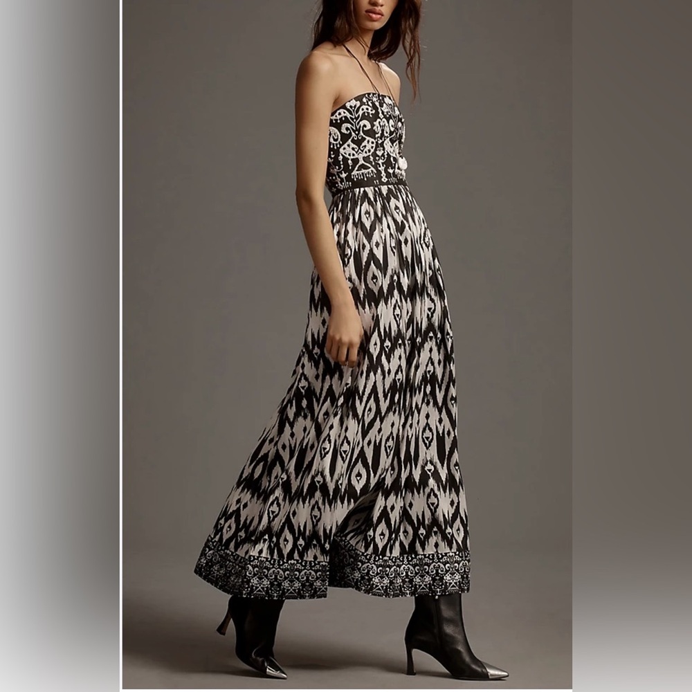 Paula Jain Black and White Maxi Dress - perfect for Stagecoach!